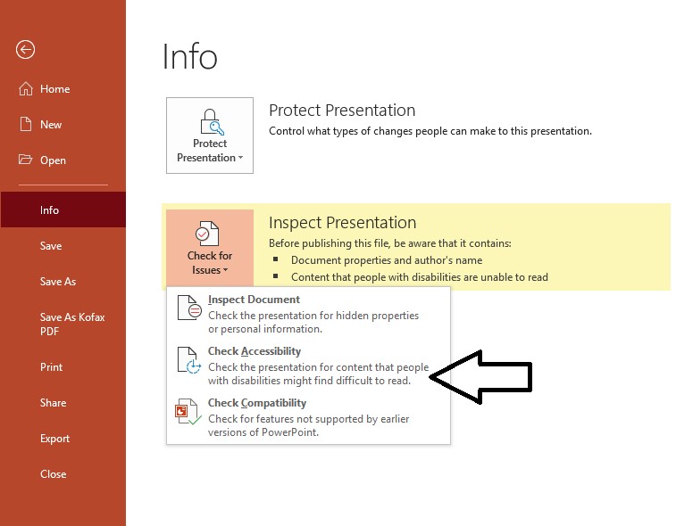 Accessible PowerPoint documents Accessible document guides Office